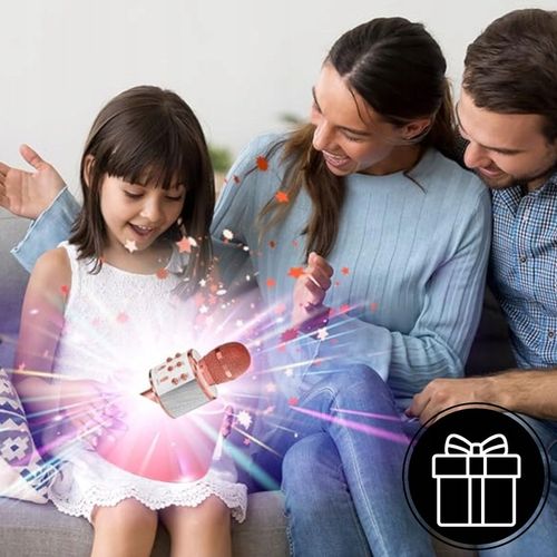 BEZPRZEWODOWY MIKROFON DLA DZIECI ZESTAW DO KARAOKE BLUETOOTH ETUI USB na Arena.pl