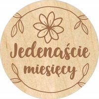 grawer DREWNIANE KOŁA TABLICZKI do zdjęć pierwszy rok dziecka różne wzory
