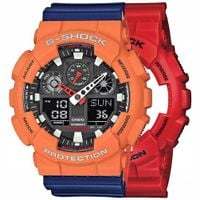 ZESTAW G-SHOCK GA-100B-4AER POMARAŃCZOWY NIEBIESKI