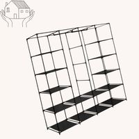 SZAFA MATERIAŁOWA TEKSTYLNA SKŁADANA NA UBRANIA GARDEROBA TURYSTYCZNA DUŻA