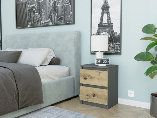 Szafka nocna komoda stolik 40cm R-2 ANTRACYT MIX ARTISAN na Arena.pl