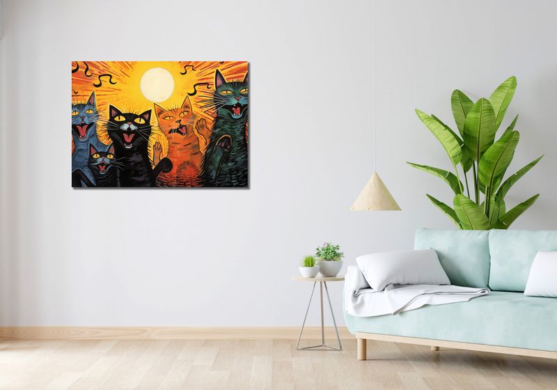 Obraz 100x70cm Kocie Koncertowanie zdjęcie 2