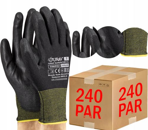 rękawice robocze czarne j-timipoli_bb7-s - 240 par na Arena.pl