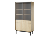 Nowoczesna Witryna 2D 103 cm Dąb Linea JAPI PS - 2 Kolory