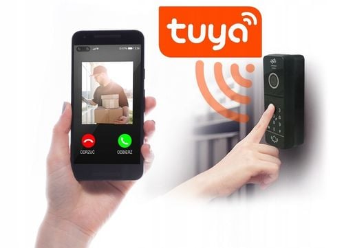 WIDEODOMOFON WIDEO DOMOFON WiFi DOTYKOWY DZWONEK BRAMA BRELOKI AUDIO TUYA na Arena.pl