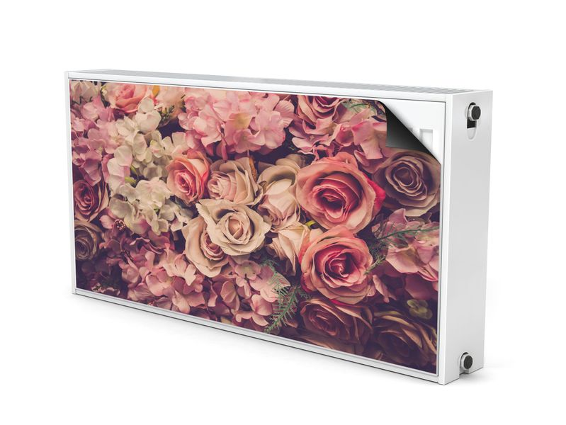 MAGNETYCZNA Maskownica KALORYFERA Kwiaty Róże PEONIE 120cm x 60cm zdjęcie 2