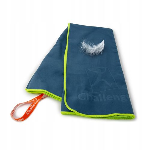 RĘCZNIK Z MIKROFIBRY 80x150 cm GRANATOWY zielona nitka NEW na Arena.pl