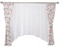 Komplet firana dziecięca dla dziewczynki IN GARDEN kwiaty DELIKATNA