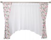Komplet firana dziecięca dla dziewczynki IN GARDEN kwiaty DELIKATNA