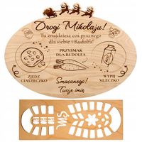 TALERZYK TACKA dla MIKOŁAJA z IMIENIEM + SZABLON ODCISK ŚLADY BUTA PREZENT