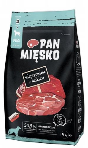 Pan Mięsko sucha karma dla psa Wieprzowina z dzikiem chrupki XL 9kg na Arena.pl