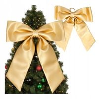 Kokarda na drzwi choinkę duża 80x70 cm złota dekoracyjna świąteczna XXL