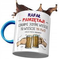 Kubek Błękitny Dla Rafała Kolegi Na Prezent Z Nadrukiem Ze Zdjęciem