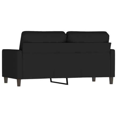 Sofa 2-osobowa, czarna, 140 cm, tapicerowana aksamitem na Arena.pl