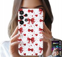 ETUI DO SAMSUNG GALAXY A13 4G - CZERWONE WSTĄŻKI WSTĄŻKA MODNE WZORY