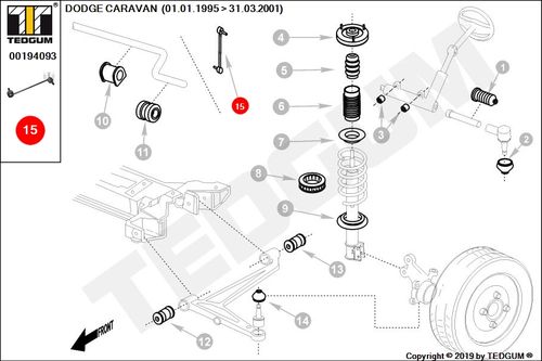 DODGE CARAVAN ŁĄCZNIK STABILIZATORA PRZEDNIEGO na Arena.pl