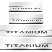 Listwa progowa FORD FIESTA MK8 TITANIUM Stal nierdzewna 304 połysk z czarny