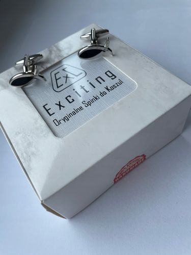 Męskie srebrne spinki do mankietów EXC Symbol Ryby Znak Ryby na Arena.pl