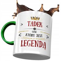 Kubek Zielony Dla Tadka Tadeusza Kolegi Męża Syna Z Nadrukiem Ze Zdjęciem