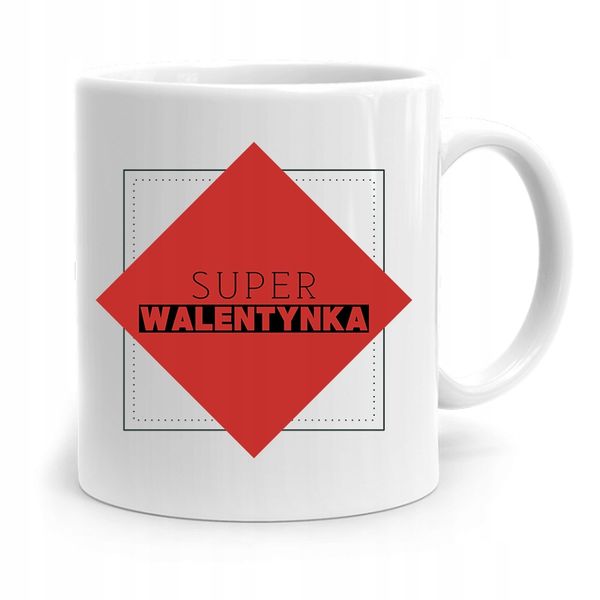 Kubek Prezent Na Walentynki Super Walentynka Z Nadrukiem Ze Zdjęciem zdjęcie 1