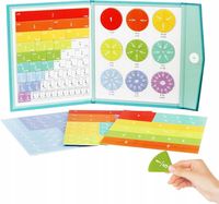 Zestaw zabawek ułamkowych Zdjęcia z kreskówek Ułamek do nauki matematyki