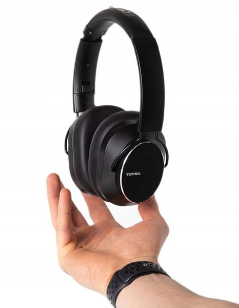 Tonsil Słuchawki Bezprzewodowe R65BT Bluetooth Nauszne ANC CZARNE +Mikrofon zdjęcie 9
