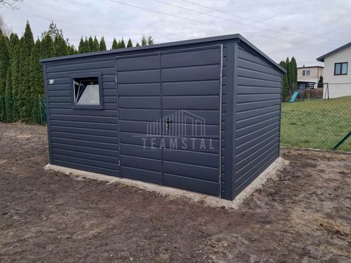 Schowek - domek ogrodowy 4x2m - brama dwuskrzydłowa - 2x okno dach TS1103 na Arena.pl