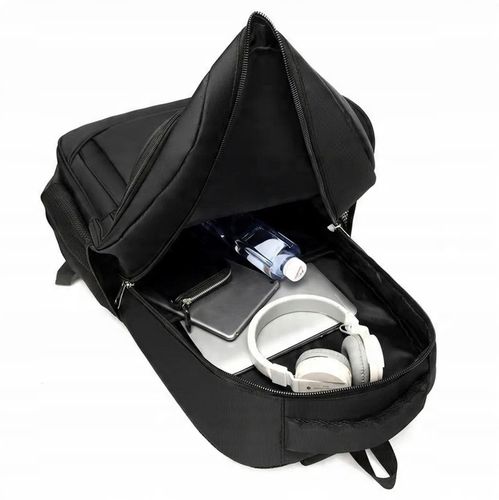 Plecak męski do pracy na laptopa szkolny młodzieżowy pojemny czarny solidny na Arena.pl