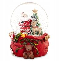 KULA ŚNIEŻNA Z MIKOŁAJEM I RENIFEREM 8,5x7x6,5CM