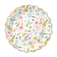 Talerzyki papierowe Polne Kwiaty, 18 cm 6 szt.