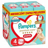 Pampers Premium Care Rozmiar 4 9-15 kg 114 szt. Pieluchomajtki