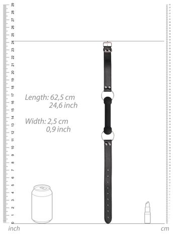 silicone bit gag - with adjustable bonded leather straps na Arena.pl