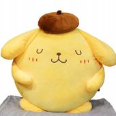 Sanrio Pompompurin wypchane pluszowe zabawki duży rozmiar - mrużenie oczu