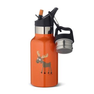 Carl Oscar TEMP Bottle - Butelka termiczna ze słomką ze szlachetnej stali nierdzewnej Orange - Moose