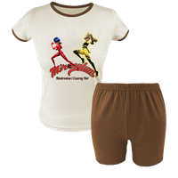 Krótka Piżama dziecięca Biedronka i Czarny Kot