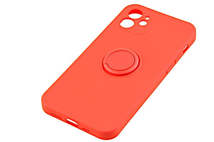 Etui Pastel Ring do Apple iPhone 12 czerwony zdjęcie 3