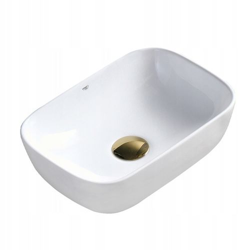 UMYWALKA NABLATOWA CERAMICZNA PROSTOKĄTNA MILO-WH-370 BIAŁA 8 na Arena.pl