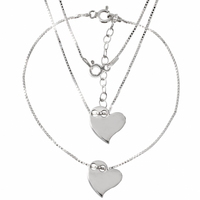 SREBRNY KOMPLET CELEBRYTKI SERDUSZKA PRÓBA SREBRA 925 GRAWER GRATIS