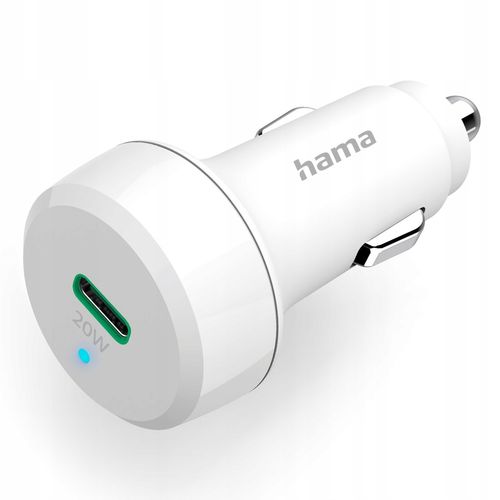Ładowarka samochodowa HAMA PD/Qualcomm 20W + Kabel Typ-C - Lightning na Arena.pl