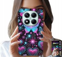 ETUI DO XIAOMI NOTE 14 PRO+ 5G - KOLOROWY MOTYLEK SERCE MODNE WZORY CASE