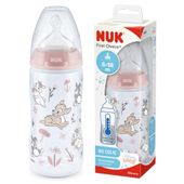 NUK FC+ Butelka antykolkowa z czujnikiem 300ml + smoczek 6-18m bambi