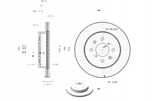 TARCZA HAM PRZOD 253X17 V BREMBO na Arena.pl
