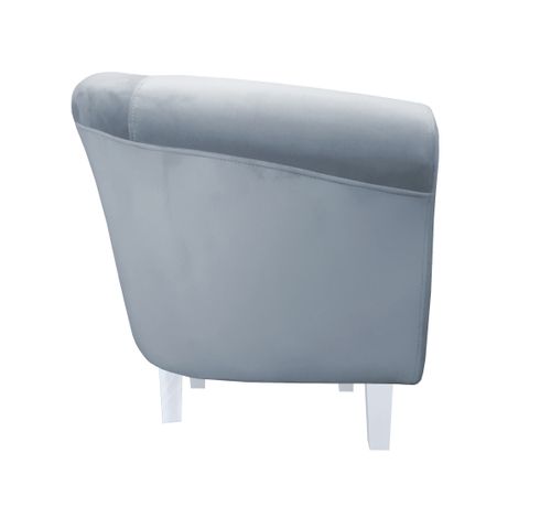 Fotel Milo nogi białe szary błękit BL06 na Arena.pl