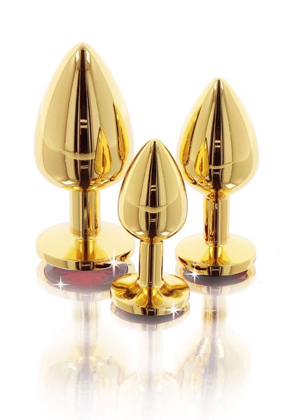 Butt Plug With Diamond Jewel S Gold zdjęcie 4