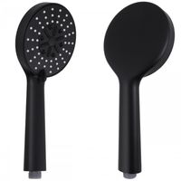 Słuchawka prysznicowa czarna 5 funkcyjna uniwersalna natryskowa mocna