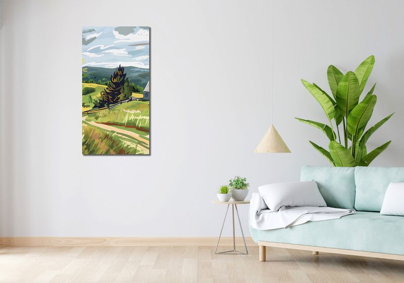 Obraz 50x100cm Bujna Wieś zdjęcie 2