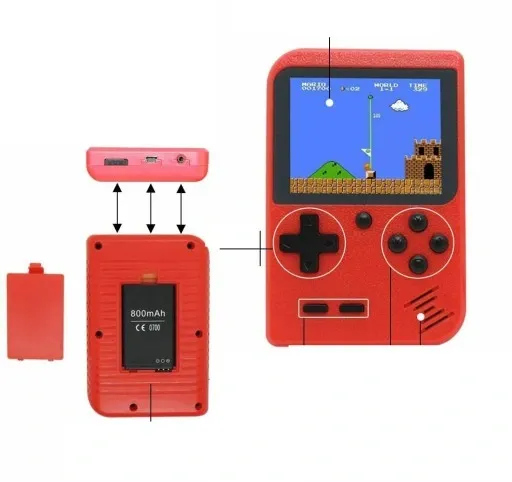 PRZENOŚNA MINI KONSOLA RETRO 400 GIER GAMEBOY GRA zdjęcie 11