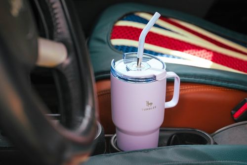Kubek Termiczny do Auta Ze Słomką Ustnikiem Nieprzeciekający 900ml Termos na Arena.pl