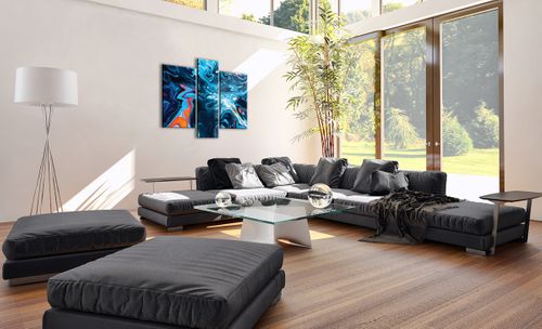 Obraz Na Płótnie - Abstrakcja Błękit  - 95X80 Cm - Cb95X80-4085 na Arena.pl