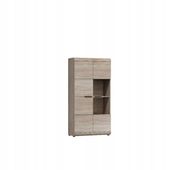 Witryna dąb sonoma 158 x 80 x 37 cm Laski meble